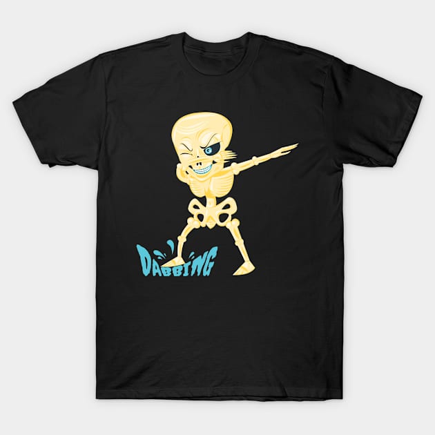 Dabbing Skeleton Halloween Gift For Kids - Skeleton Halloween Halloween T-Shirt by giftideas